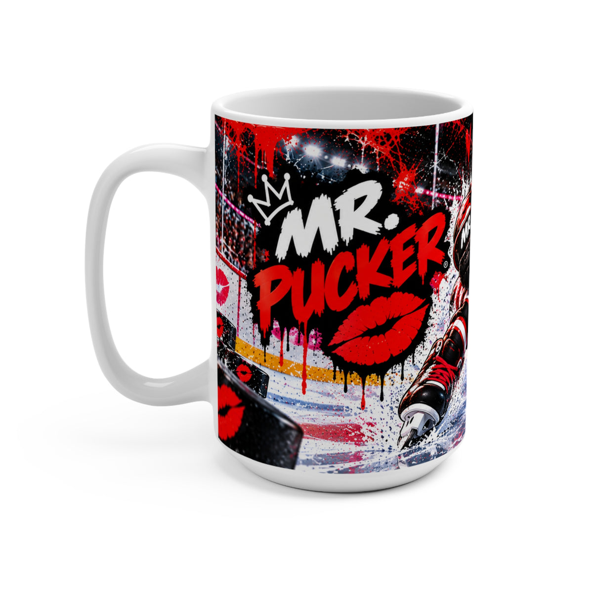 Mr. Pucker Hockey Mascot 15oz Mug