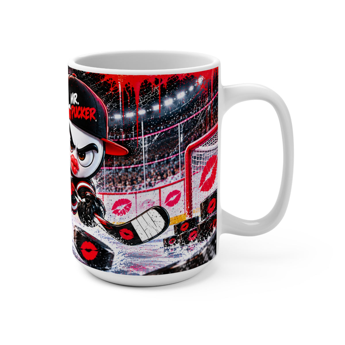 Mr. Pucker Hockey Mascot 15oz Mug