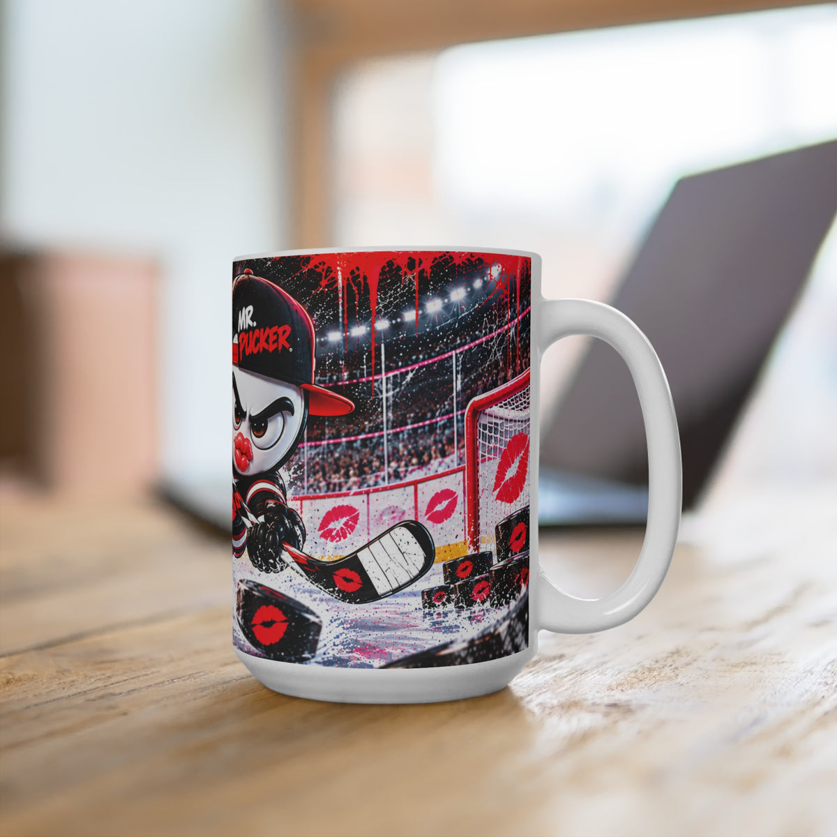Mr. Pucker Hockey Mascot 15oz Mug